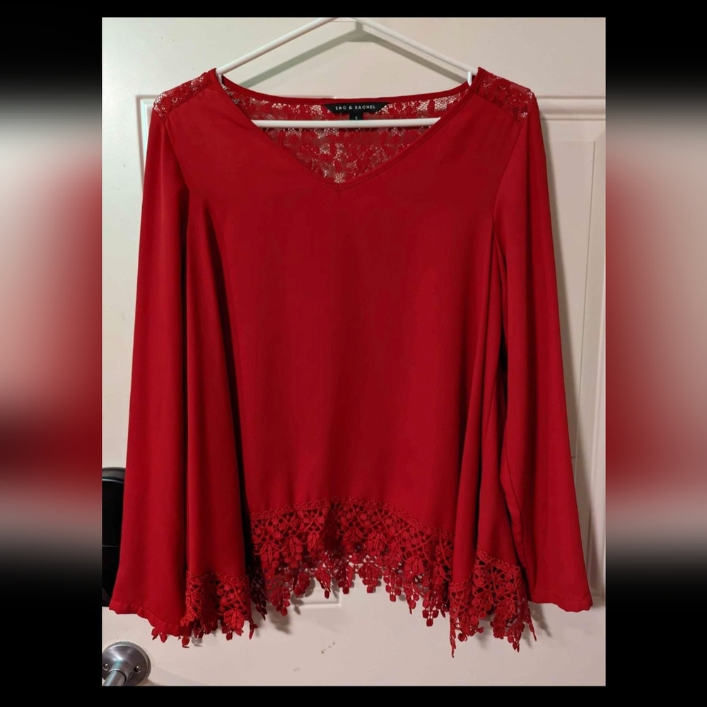 Red Flowy Long Sleeve